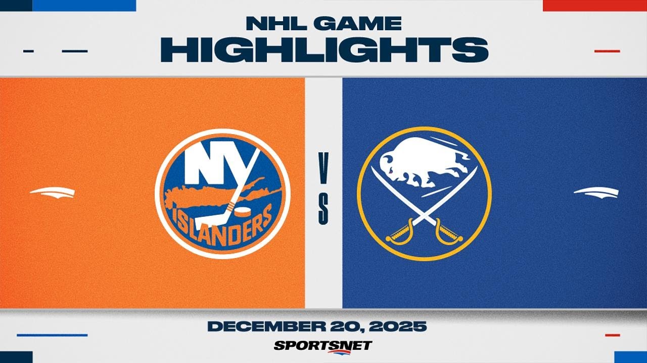 NHL Highlights | Islanders vs. Sabres - December 20, 2025