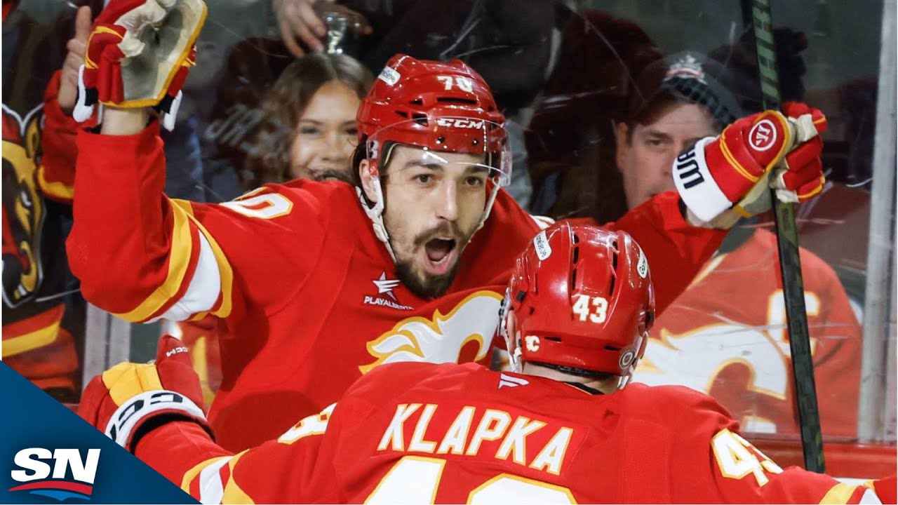 Flames' Ryan Lomberg Drops The Mitts After Burying Breakaway Goal