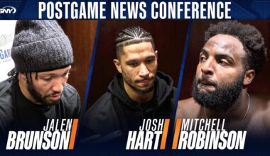 Jalen Brunson, Josh Hart and Mitchell Robinson on Knicks' 116-107 loss to Sixers