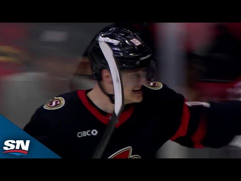 Tim Stutzle Goes Top Shelf On The Breakaway For A Shorthanded Senators Goal