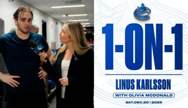 Linus Karlsson 1-on-1 | Vancouver Canucks at Boston Bruins (Dec 20, 2025)