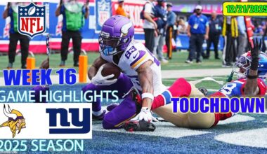 Minnesota Vikings VS New York Giants WEEK 16 Full Game Highlights | 2025 NFL Season Today
