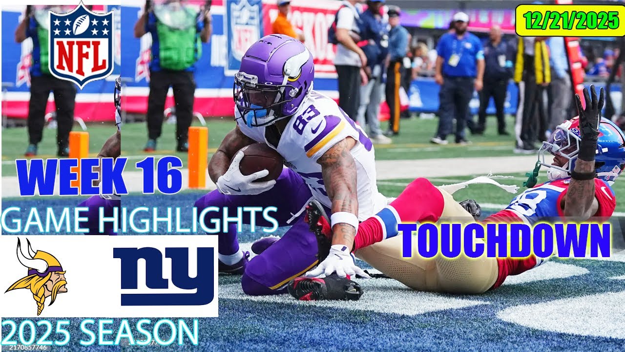 Minnesota Vikings VS New York Giants WEEK 16 Full Game Highlights | 2025 NFL Season Today