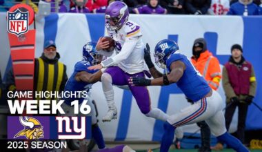 Minnesota Vikings vs. New York Giants Game Highlights | NFL 2025 Season Week 16