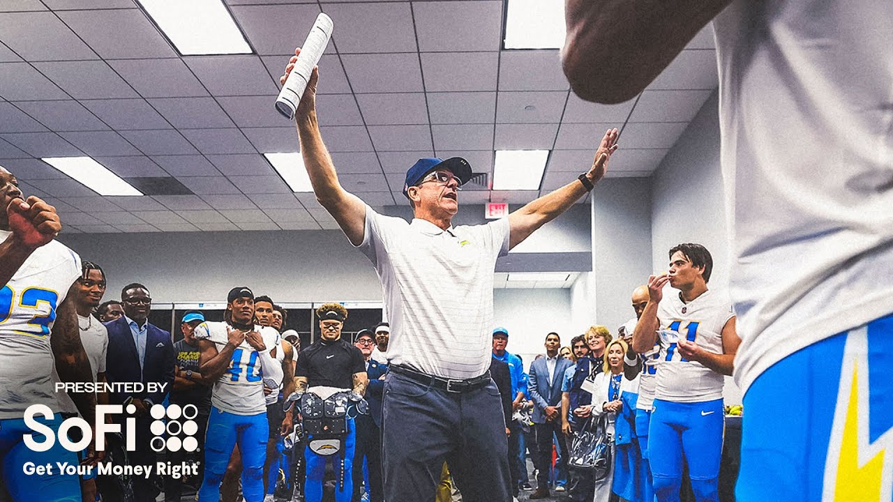 Jim Harbaugh Victory Speech Vs Cowboys | LA Chargers