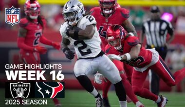 Las Vegas Raiders vs. Houston Texans Game Highlights | NFL 2025 Season Week 16