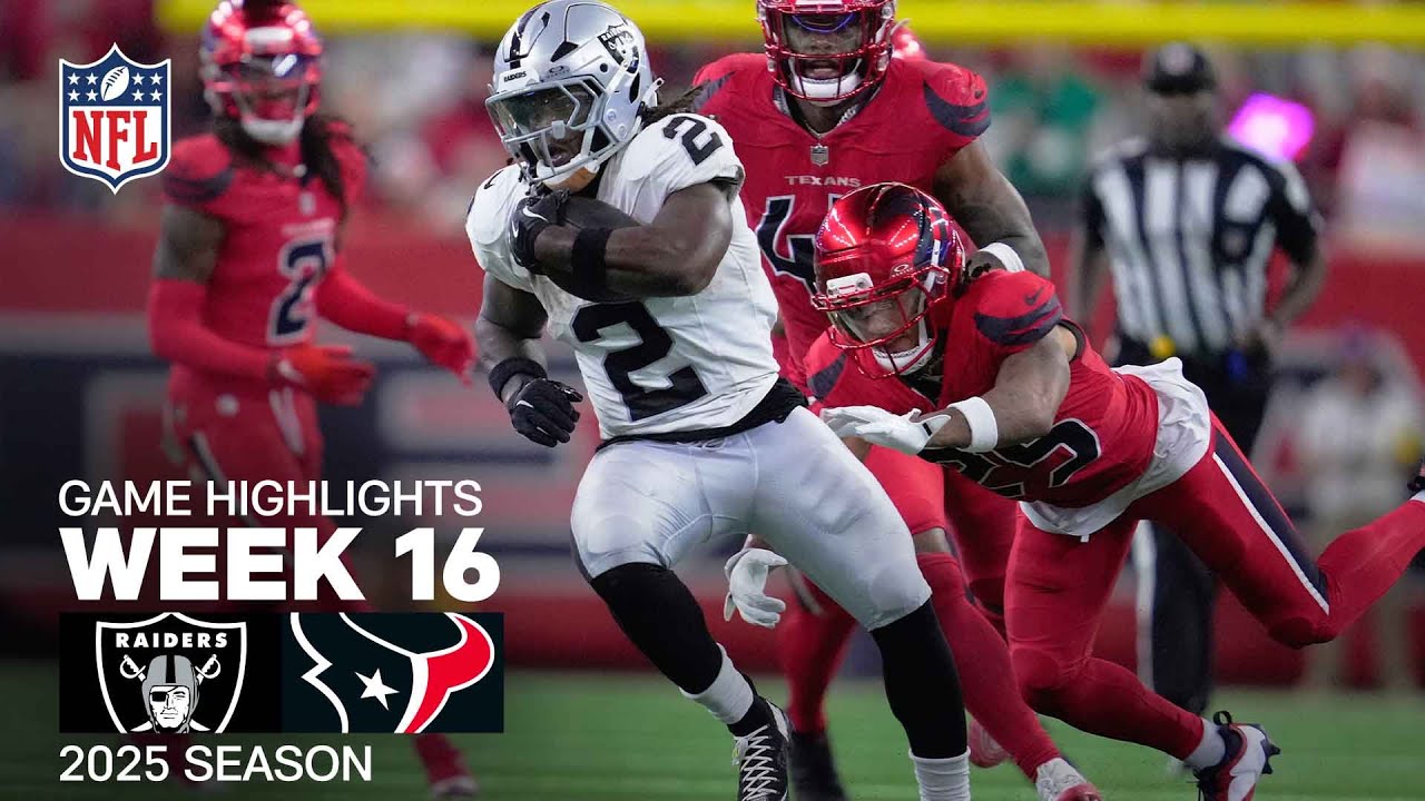 Las Vegas Raiders vs. Houston Texans Game Highlights | NFL 2025 Season Week 16