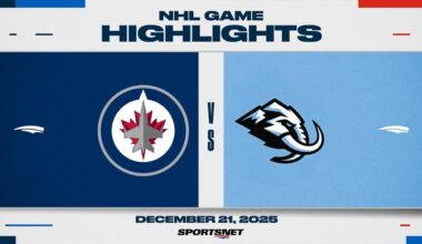 NHL Highlights | Jets vs. Mammoth - December 21, 2025