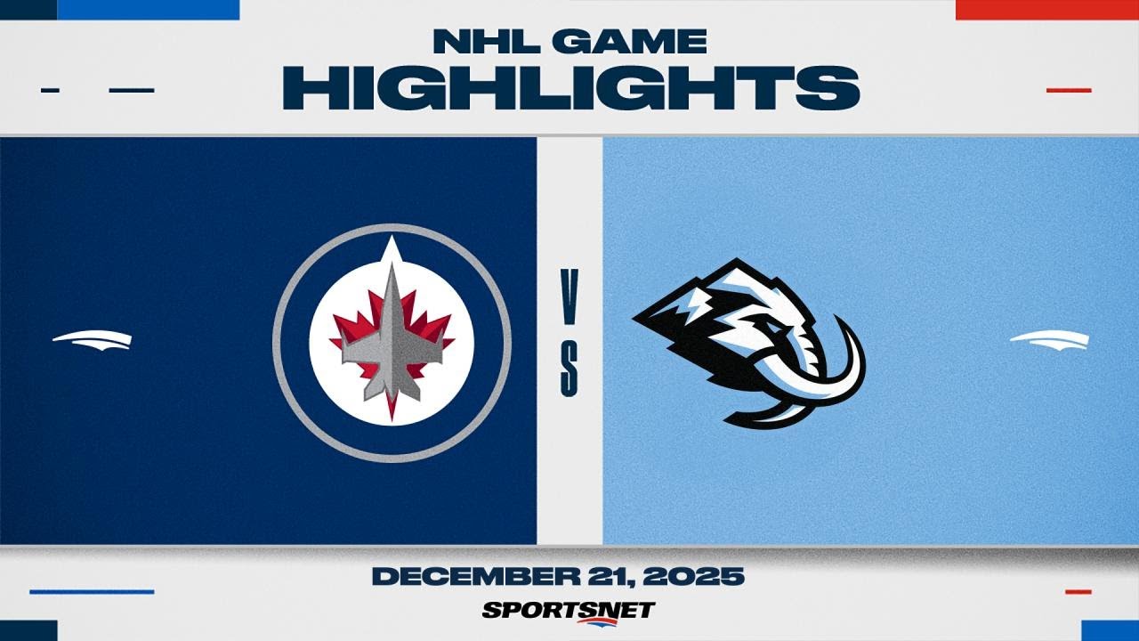 NHL Highlights | Jets vs. Mammoth - December 21, 2025