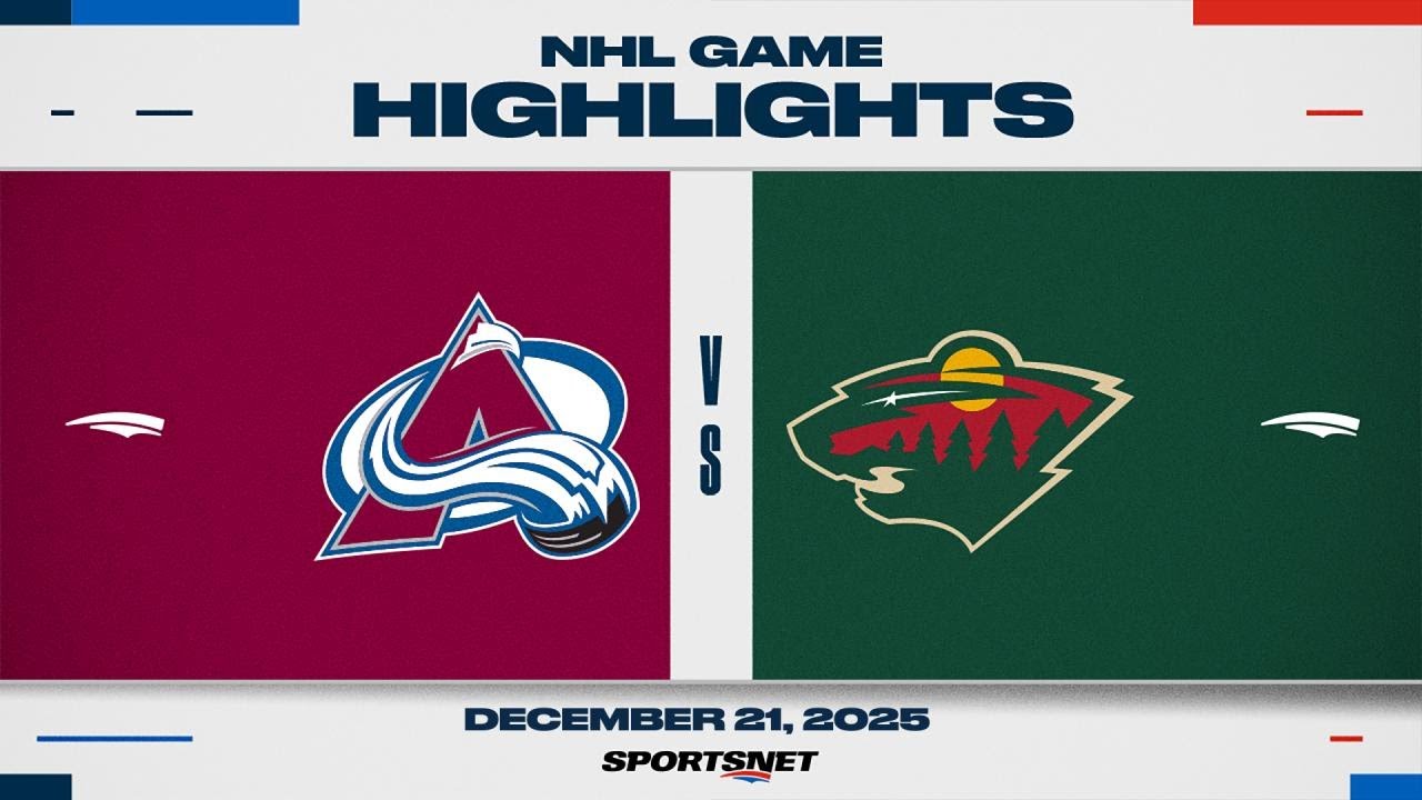 NHL Highlights | Avalanche vs. Wild - December 21, 2025