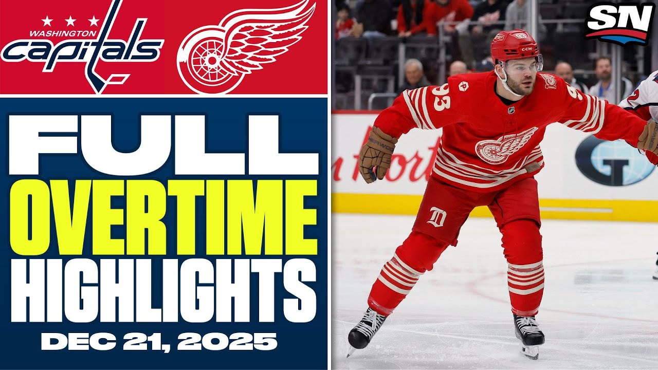 Washington Capitals at Detroit Red Wings | FULL Overtime Highlights - December 21, 2025