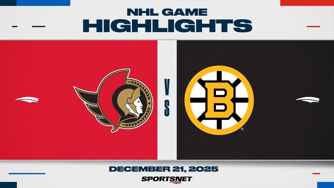 NHL Highlights | Senators vs. Bruins - December 21, 2025