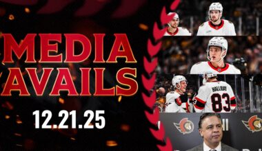 Fabian Zetterlund, Drake Batherson, Tim Stützle, Travis Green Postgame Media vs BOS