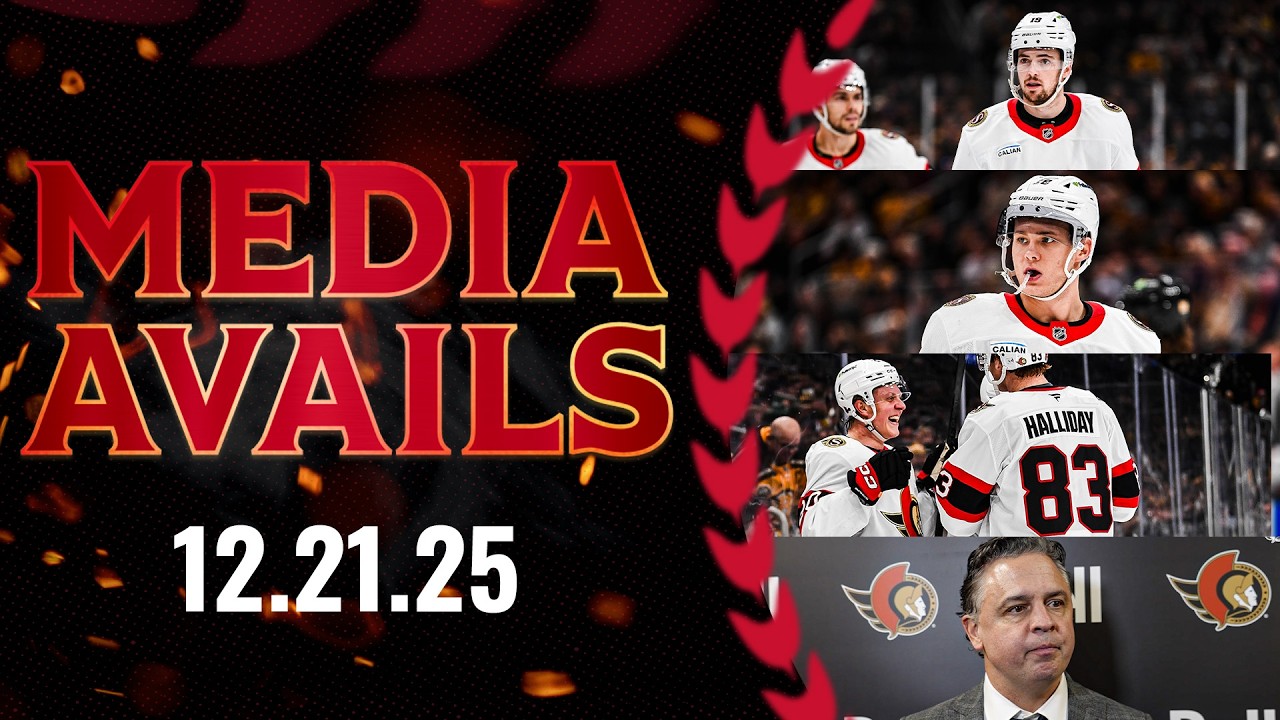 Fabian Zetterlund, Drake Batherson, Tim Stützle, Travis Green Postgame Media vs BOS