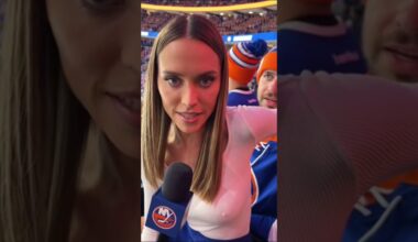 NHL Reporter Fan Interview - UBS Arena #nhl #nhlhighlights #funnyshorts #newyorkislanders #funny