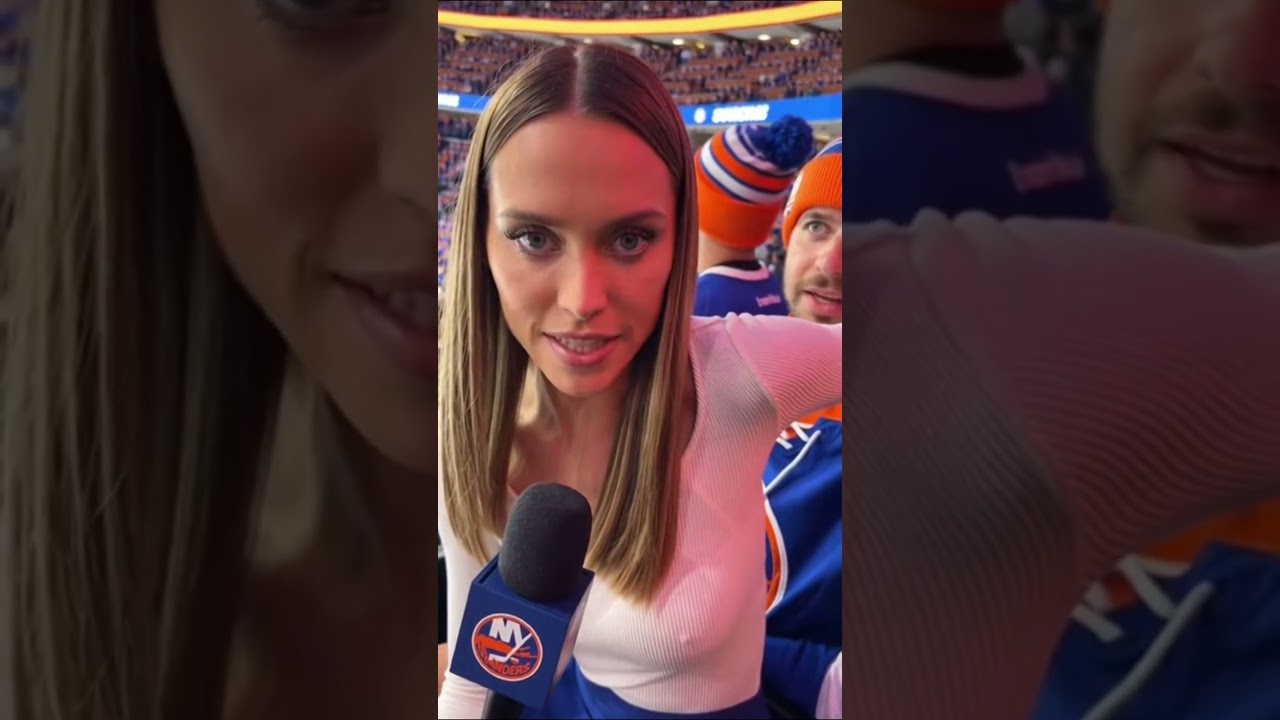 NHL Reporter Fan Interview - UBS Arena #nhl #nhlhighlights #funnyshorts #newyorkislanders #funny