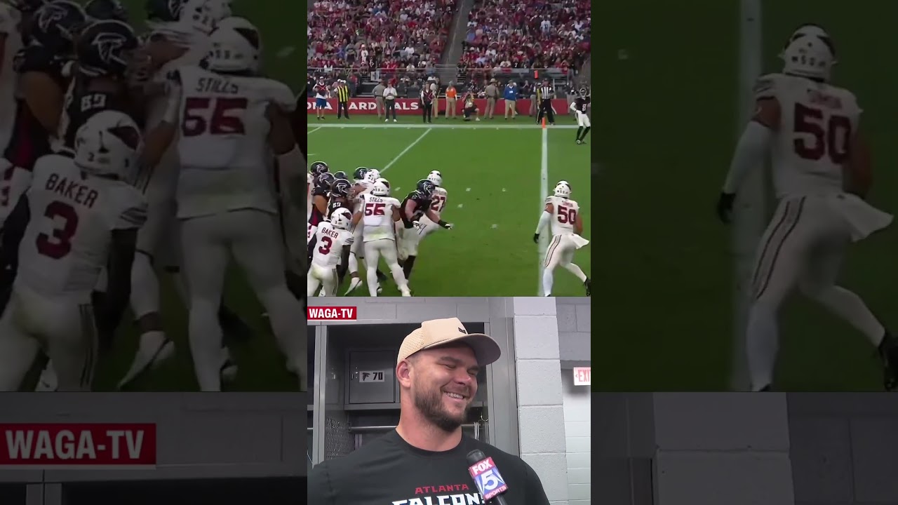 Jake Matthews on his chance at scoring his first career touchdown 😭  #nfl #football #atlantafalcons