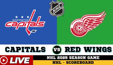 LIVE : Washington Capitals Vs Detroit Red Wings | NHL 2025 | NHL Live SCOREBOARD | 22/12/2025