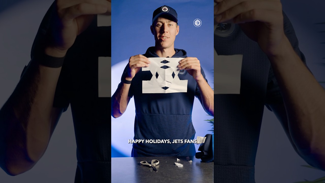 Celebrating the holidays with a paper snowflake challenge ❄️ 😂 #gojetsgo