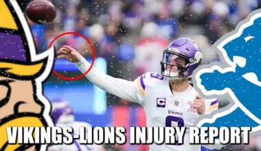 First Vikings-Lions Injury Report: JJ McCarthy Did Not Practice....