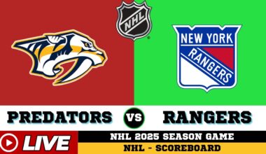 LIVE : New York Rangers Vs Nashville Predators | NHL 2025 | NHL Live SCOREBOARD | 22/12/2025