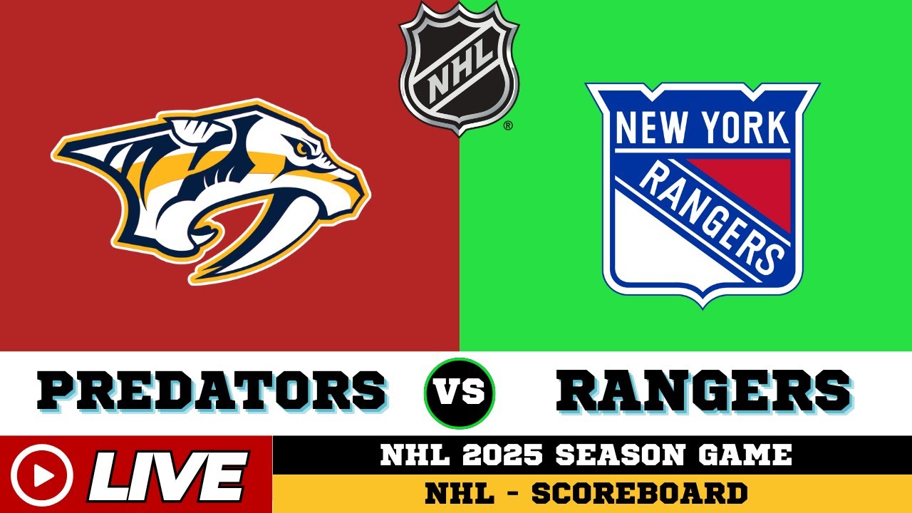 LIVE : New York Rangers Vs Nashville Predators | NHL 2025 | NHL Live SCOREBOARD | 22/12/2025