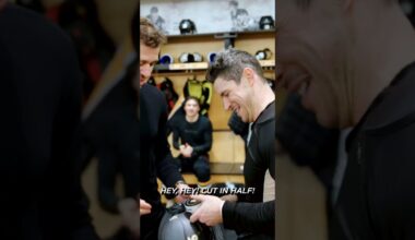 Crosby Gets Game Helmet and Pucks