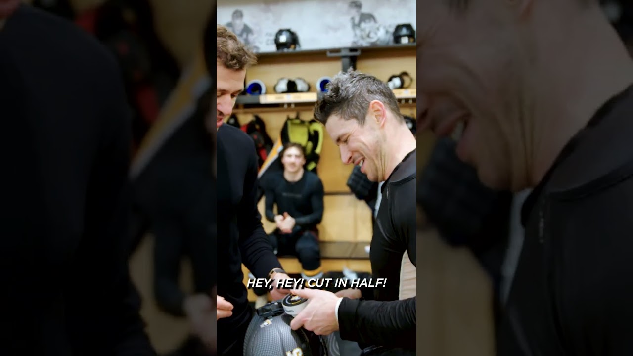 Crosby Gets Game Helmet and Pucks