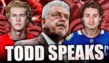 TODD MCLELLAN SPEAKS ABOUT THE RED WINGS POST FAILED QUINN HUGHES TRADE