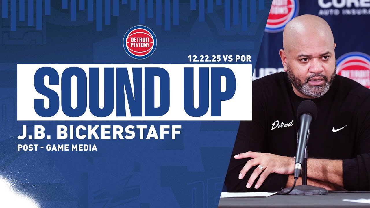 Post-Game Press Conference: J.B. Bickerstaff | Pistons vs. Trailblazers | 12.22.2025