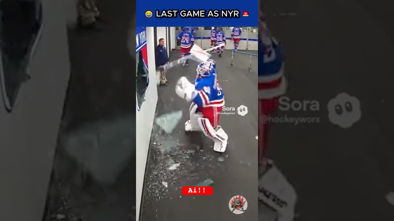 This Goalie Just Lost It  #Drama  #hockey #nhl #sora