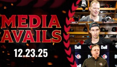 Brady Tkachuk, Dylan Cozens, Travis Green Pregame Media vs BUF