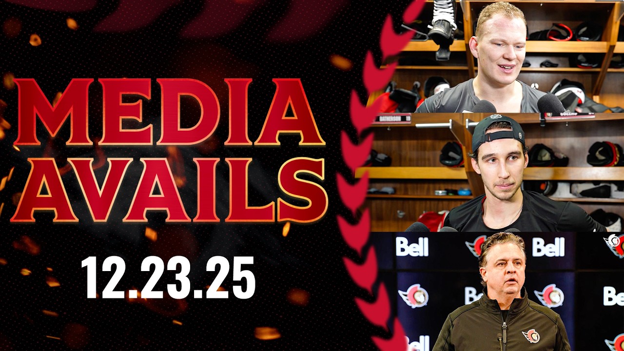 Brady Tkachuk, Dylan Cozens, Travis Green Pregame Media vs BUF