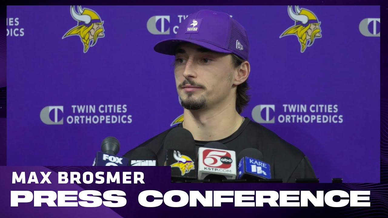 Max Brosmer Talks Giants Game, Starting Against Lions, J.J. McCarthy & Vikings Quarterback Room