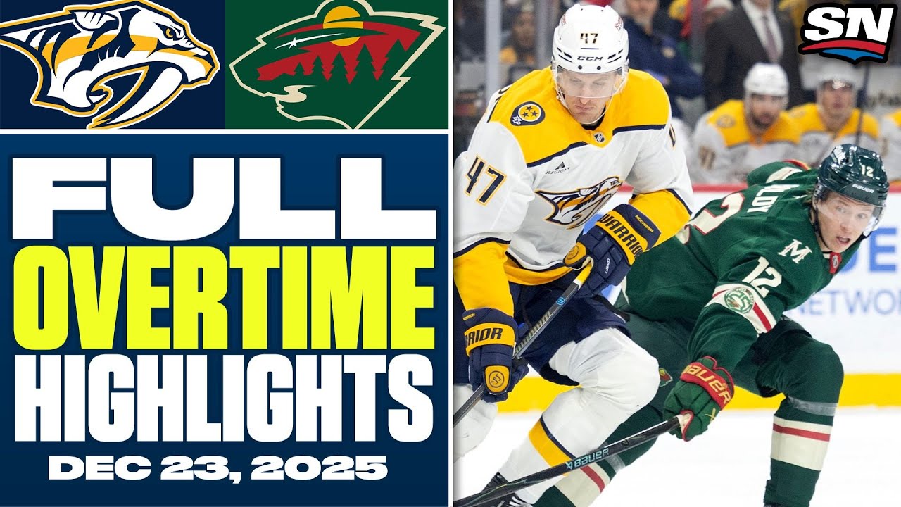 Nashville Predators at Minnesota Wild | FULL Overtime Highlights - December 23, 2025