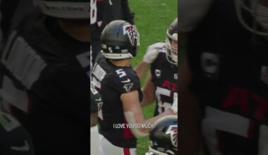 Drake’s reaction after accidentally getting headbutted by Chris Lindstrom 😭 #nfl #football