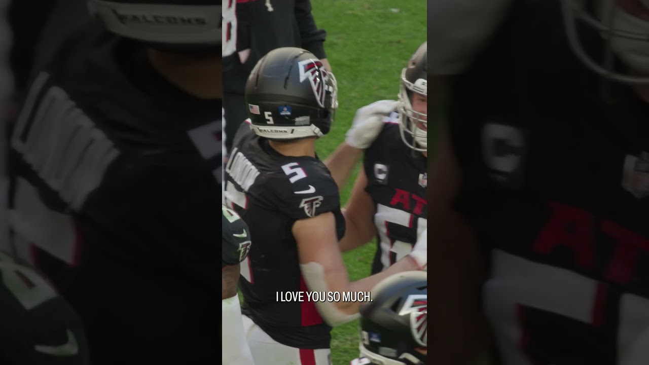 Drake’s reaction after accidentally getting headbutted by Chris Lindstrom 😭 #nfl #football