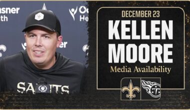 Kellen Moore on Kelvin Banks, Tyler Shough | New Orleans Saints