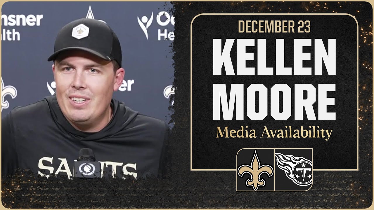 Kellen Moore on Kelvin Banks, Tyler Shough | New Orleans Saints