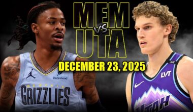 Memphis Grizzlies vs Utah Jazz Full Game Highlights – December 23, 2025 | NBA Season