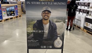 Mookie endorsing tequila at Costco
