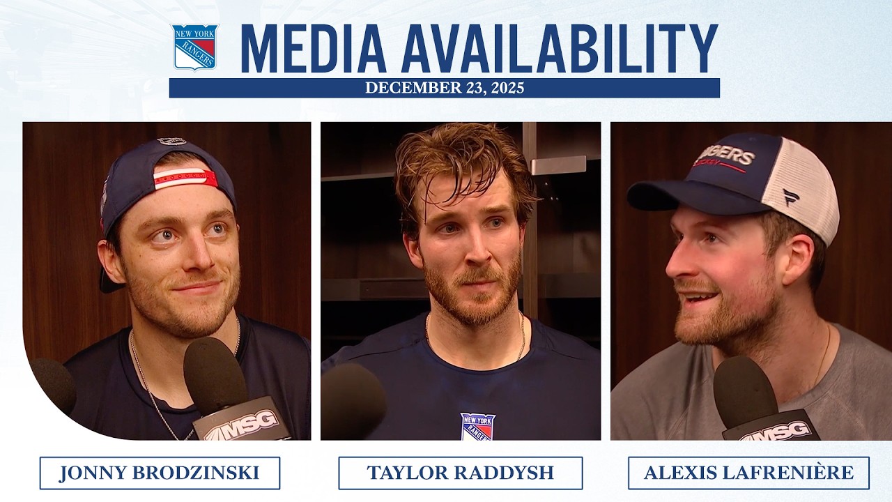 NYR at WSH: J. Brodzinski, T. Raddysh & A. Lafrenière Postgame Media Availability | Dec. 23, 2025