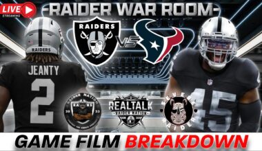 🚨LIVE -RAIDER WAR ROOM- #RAIDERS vs HOUSTON | JEANTY'S BIG PLAYS | Players we NEED to bring back