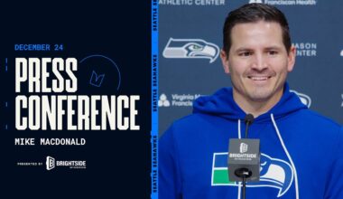 Head Coach Mike Macdonald Looks Ahead To Week 17 vs. Panthers