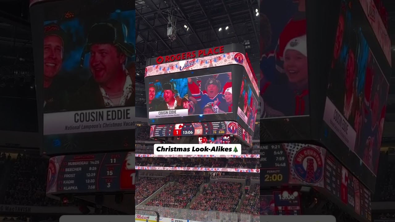 Celebrity Look-Alikes at the Hockey Game | Christmas Edition #shorts