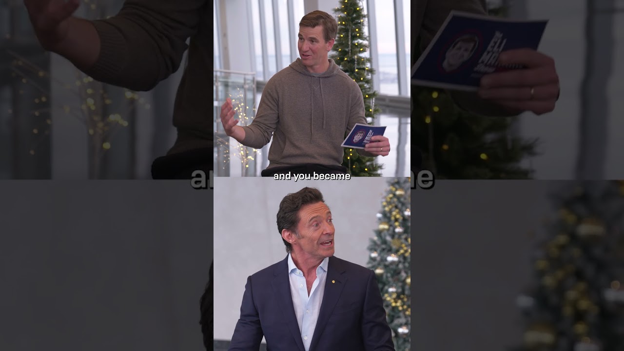 Hugh Jackman’s nickname for Eli 😭 #shorts #nfl #Giants #nygiants #newyorkgiants