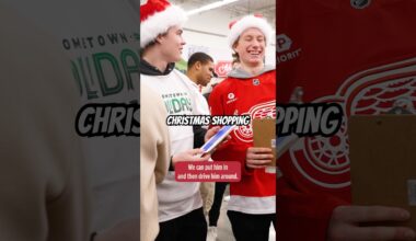 Red Wings players shop with kids ahead of Christmas