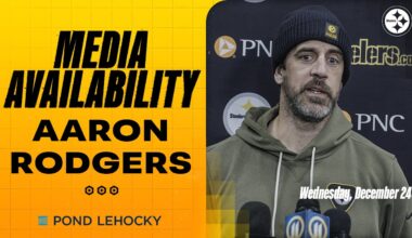 Aaron Rodgers Media Availability (Dec. 24) | Pittsburgh Steelers