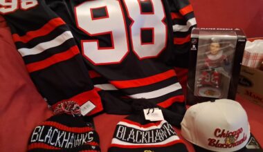 Hawks christmas haul, super excited to wear this stuff to the game im going to