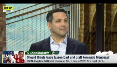 GET UP | Adam Schefter believes Giants should TRADE Jaxson Dart and DRAFT Indiana Fernando Mendoza